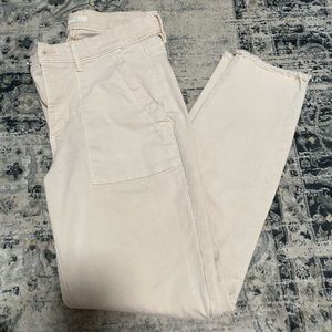 Loft khaki pants size 4 hem detail at the bottom